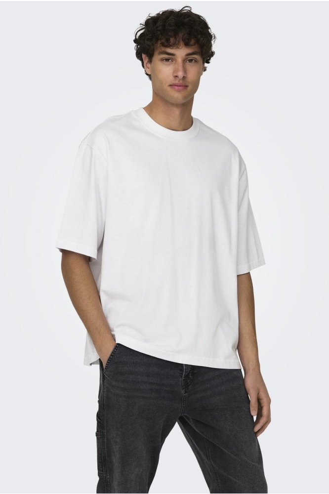 ONSMILLENIUM OVZ SS TEE NOOS 22027787 Bright White